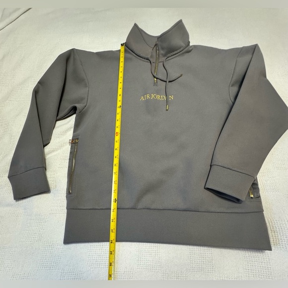 NEW Nike Air Jordan Remastered 1/4 Zip Grey Pullover Size Medium - Picture 10 of 14